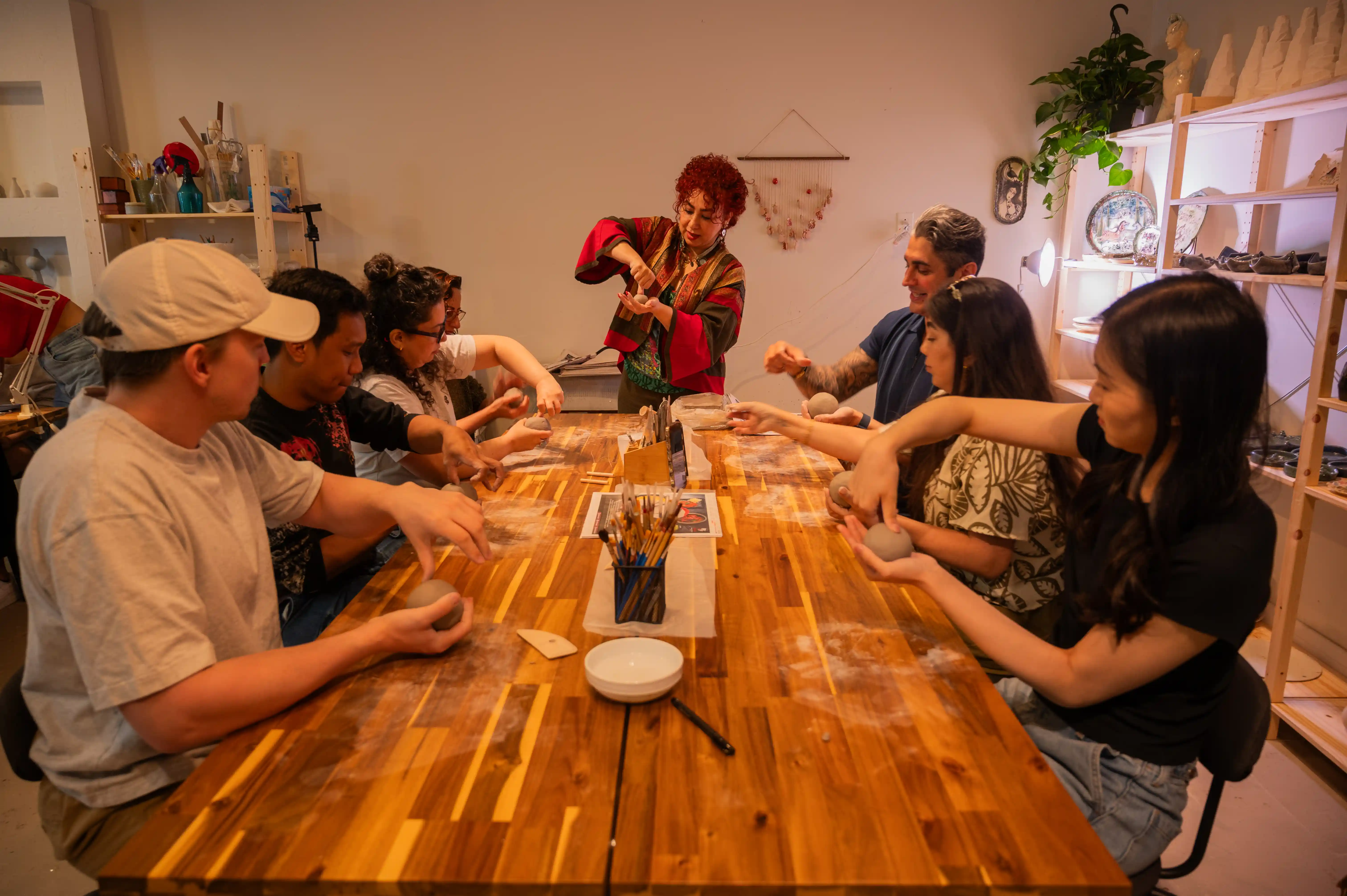 Instructor demonstrating techniques to the class